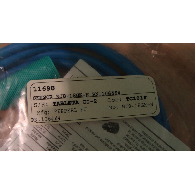 PEPPERL & FUCHS PROXIMITY SWITCH NJ 8-18GK-N