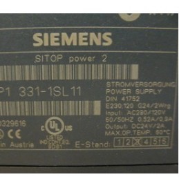 SIEMENS POWER SUPPLY SITOP POWER 2 6EP1-334-1SL11