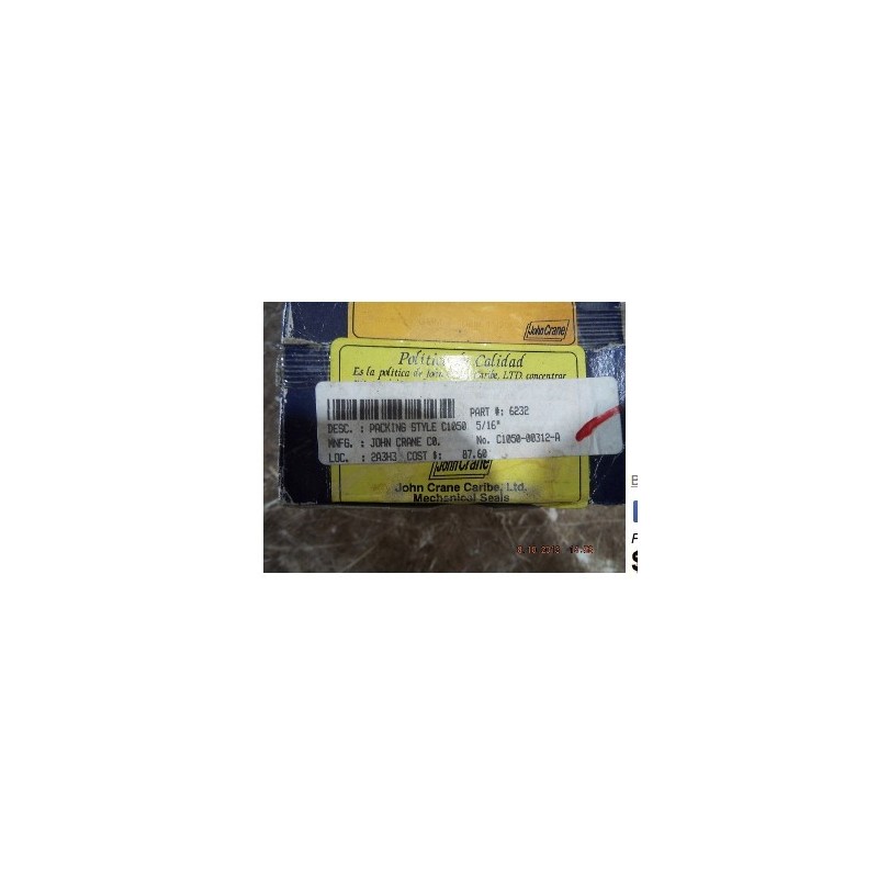 JOHN CRANE PACKING STYLE C1050-00312-A JOHN CRANE PACKING STYLE C1050-00312-A