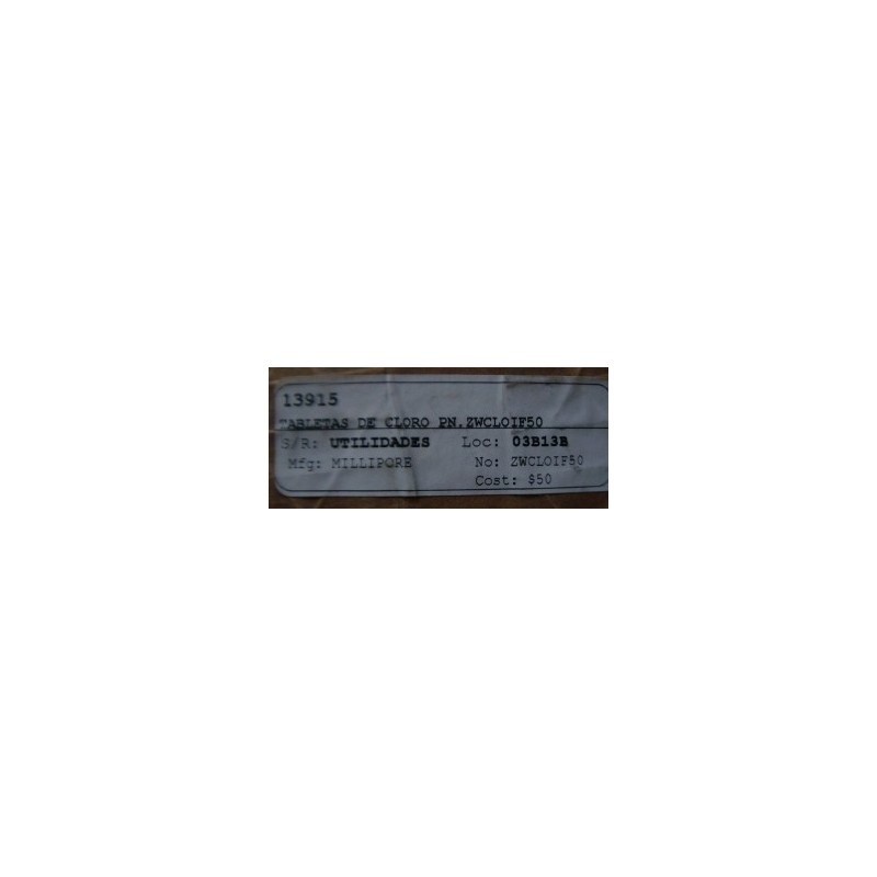 TABLETAS DE CLORO ZWCLOIF50