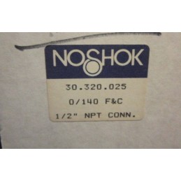 NOSHOK THERMOMETER 30.320.025  0/140 1/2 NPT