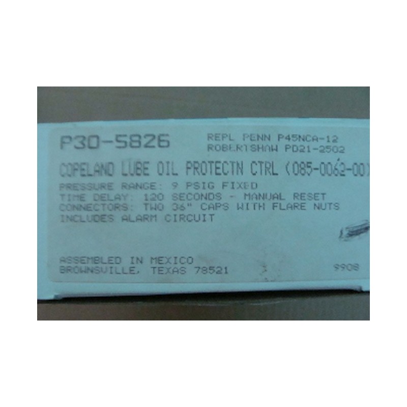 RANCO PRESSURE CONTROL P30-5826