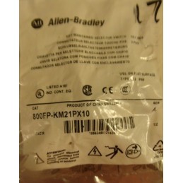 Allen-Bradley 800FP-KM21PX10 22mm 2-Position Key Selector Switch