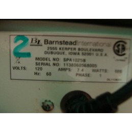 BARNSTEAD INTERNATIONAL SPA10258