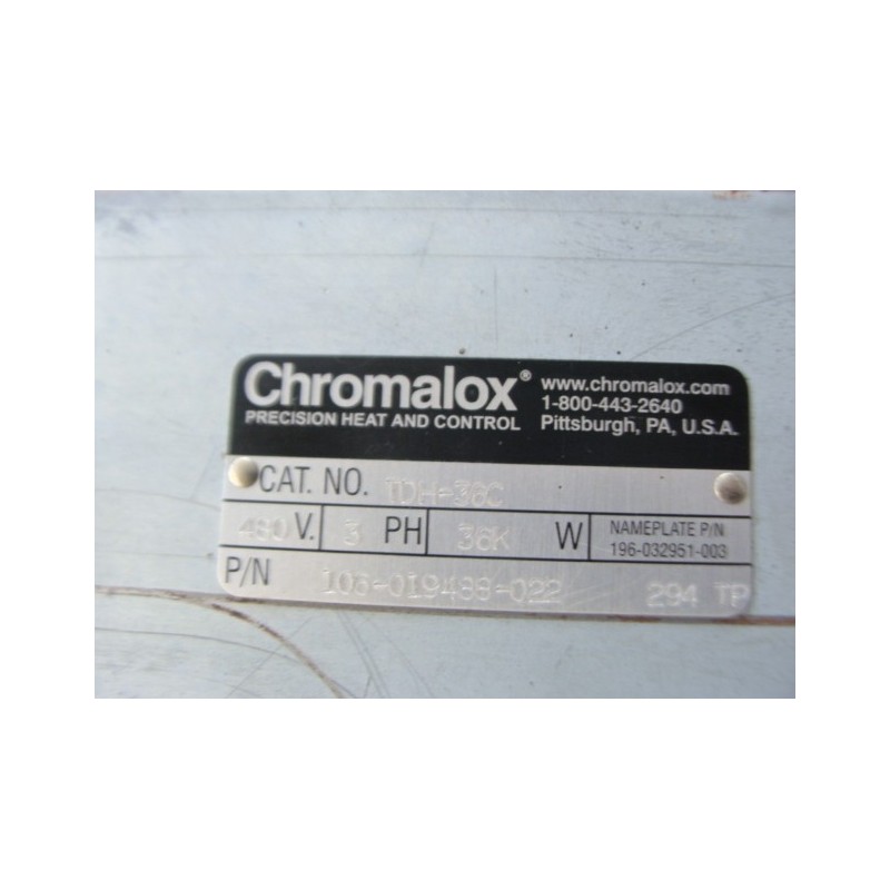 Chromalox TDH36C Industrial Air Duct Heater 36 kW, 480V 3Phase