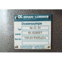 Bran+Luebbe N-D31 Metering Pump – 5 HP Variable Speed Drive