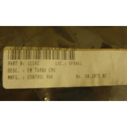 CONTROL PAK EM TURBO CPU 50.1075 BC