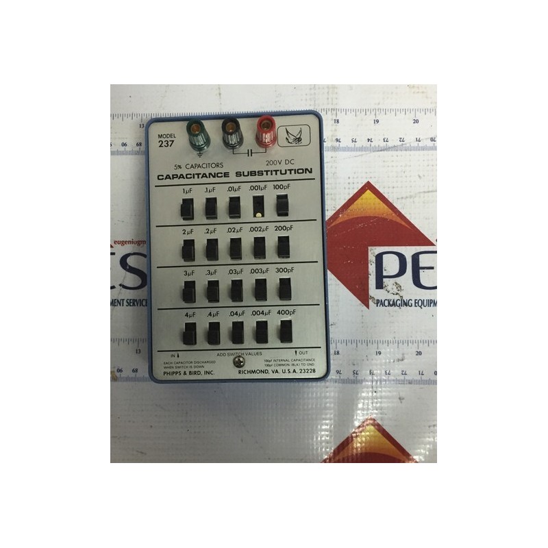 PHIPPS & BIRD CAPACITANCE SUBSTITUTION BOX, MODEL 237