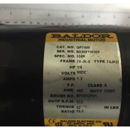 BALDOR INDUSTRIAL MOTOR 74JK0