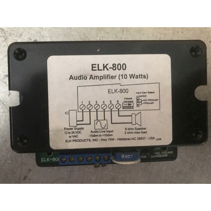 ELK-800 AUDIO AMPLIFIER ELK-800 AUDIO AMPLIFIER