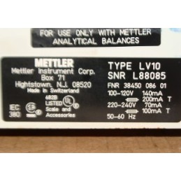METTLER TOLEDO FEEDER LV10 L88085