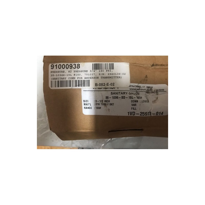 SANITARY GAUGE 290139-02