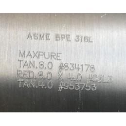 MAXPURE REDUCER 316 SS 8" X 4"