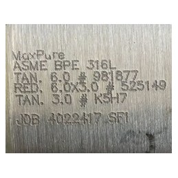 MAXPURE REDUCER 316 SS 6" X 3"