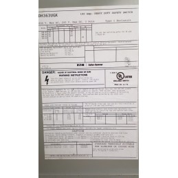 CUTLER-HAMMER SAFTEY SWITCH DH363UGK
