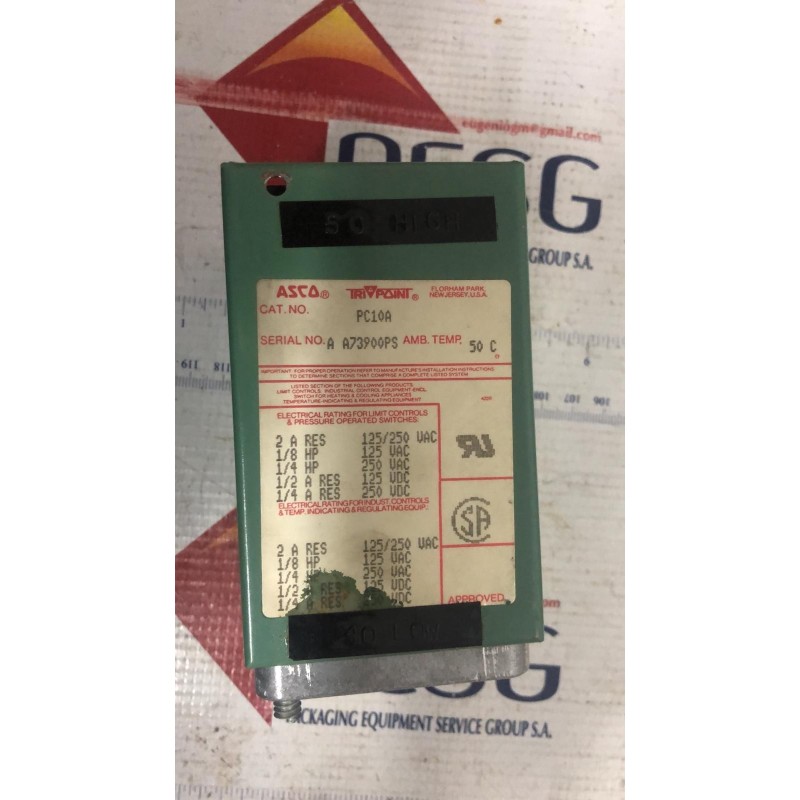ASCO PC10A PRESSURE SWITCH ASCO PC10A PRESSURE SWITCH