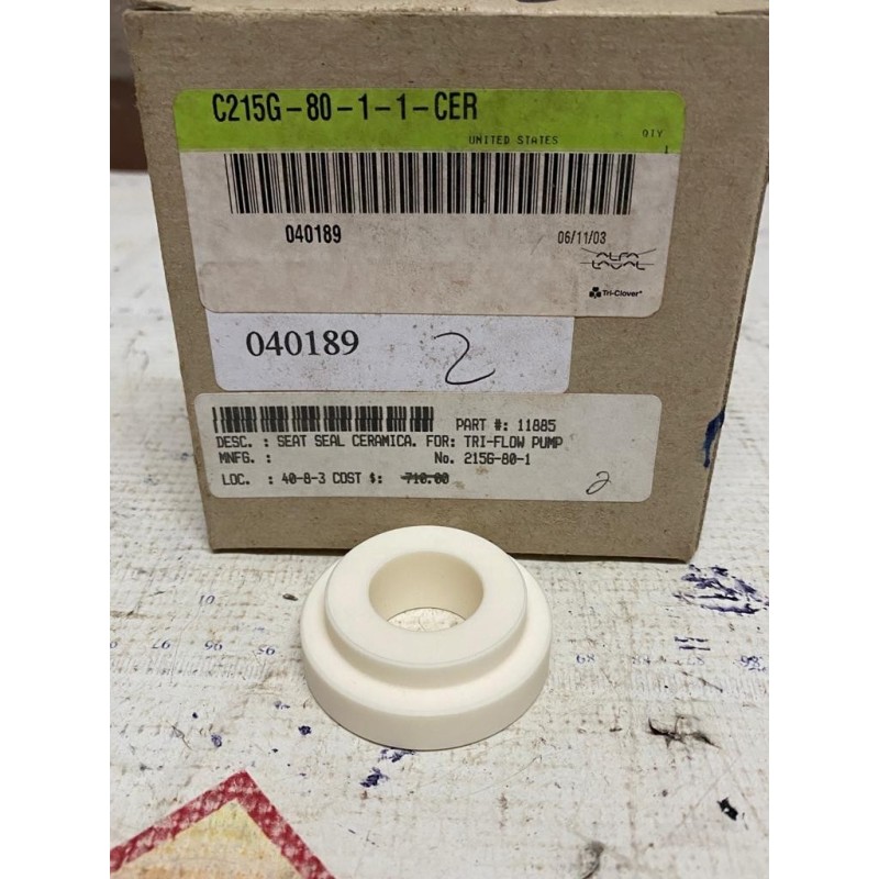 SEAT SEAL TRI FLOW PUMP 11885 C215G-80-1-1-CER SEAT SEAL TRI FLOW PUMP 11885 C215G-80-1-1-CER