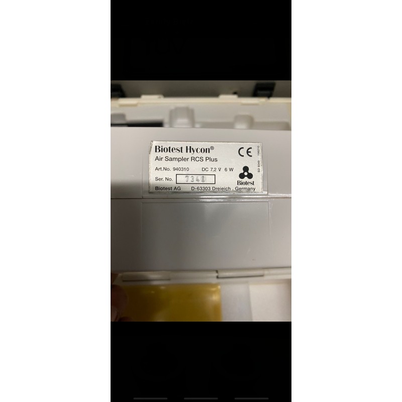 BIOTEST HYCON RCS PLUS AIR SAMPLER LAB BIOTEST HYCON RCS PLUS AIR SAMPLER LAB