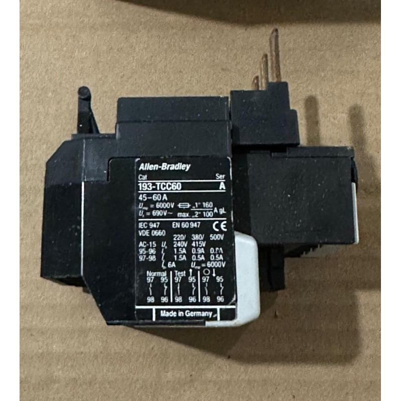 Allen-Bradley 193-TCC60 Bimetallic Overload Relay (45-60A)