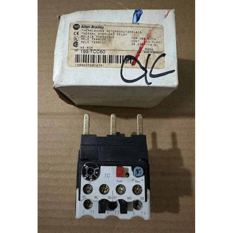 Allen-Bradley 193-TCC60 Bimetallic Overload Relay (45-60A)