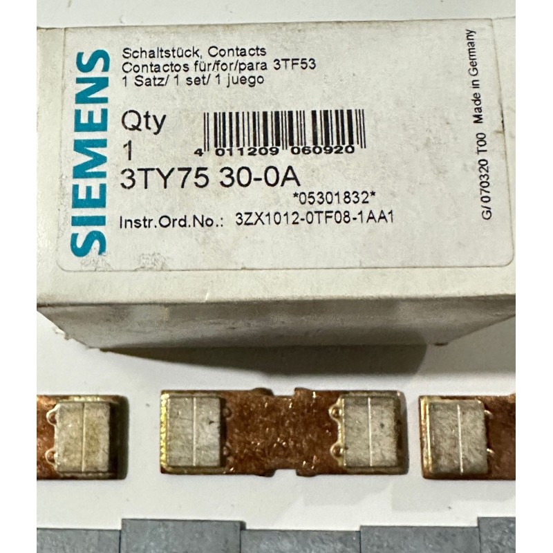 Siemens 3TY7530-0A Schaltstück 3TF53 1 Satz 3ty7530