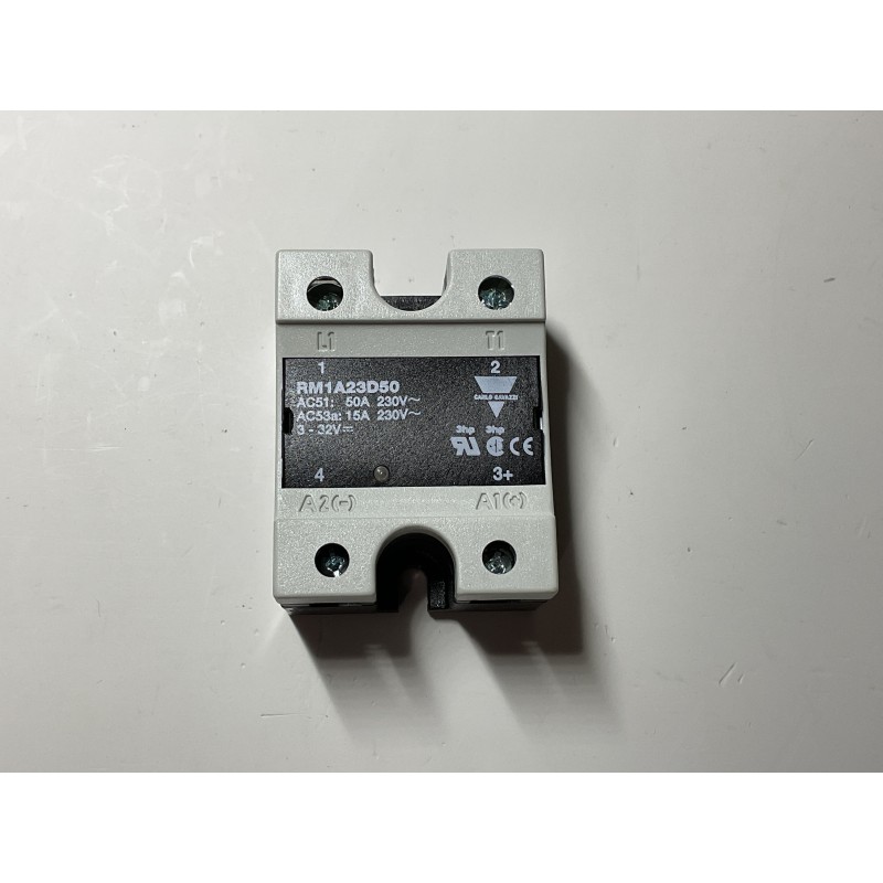 thumbnail image 2 of Carlo Gavazzi RN2A48D50 Solid State Relay - 50A, 42-530VAC, DPST, DIN Rail 2 of 6