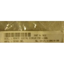 DEVAR INC REMOTE DIGITAL DISPLAY 18-LPI 