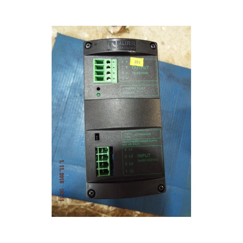 MURR ELEKTRONIK SWITCH POWER SUPPLY MCS20-3X400-500/24 3 PHASE MURR ELEKTRONIK SWITCH POWER SUPPLY MCS20-3X400-500/24 3 PHASE