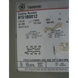GENERAL ELECTRIC TRANSFORMER 9T51B0012 